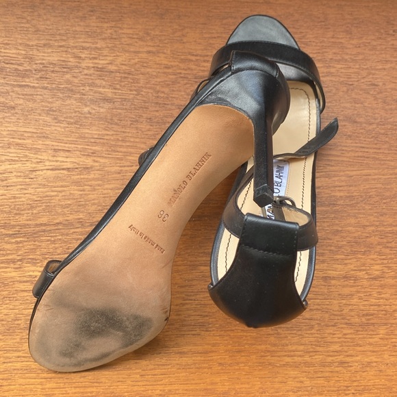Manolo Blahnik ankle strap sandals with 3.5” heels - Picture 6 of 9